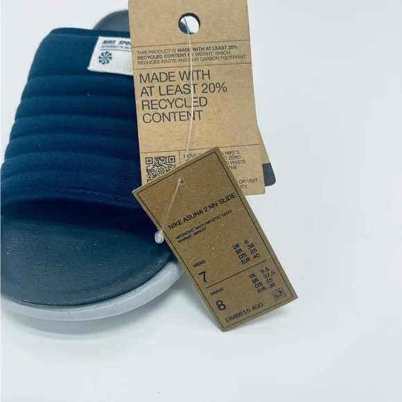 NIKE ASUNA 2 NEXT NATURA SANDAL UNISEX MEN SIZE 7= WOMEN SIZE 8 SHOES NAVY NEW - Picture 9 of 9